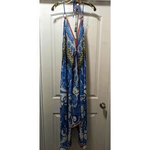 Rima Beach World Coverup Dress Silky Scarf Maxi Dress One Size Summer Vacation